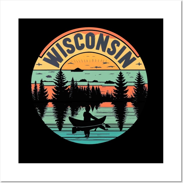Wisconsin Travel Graphic Wall Art by BlueLine Design